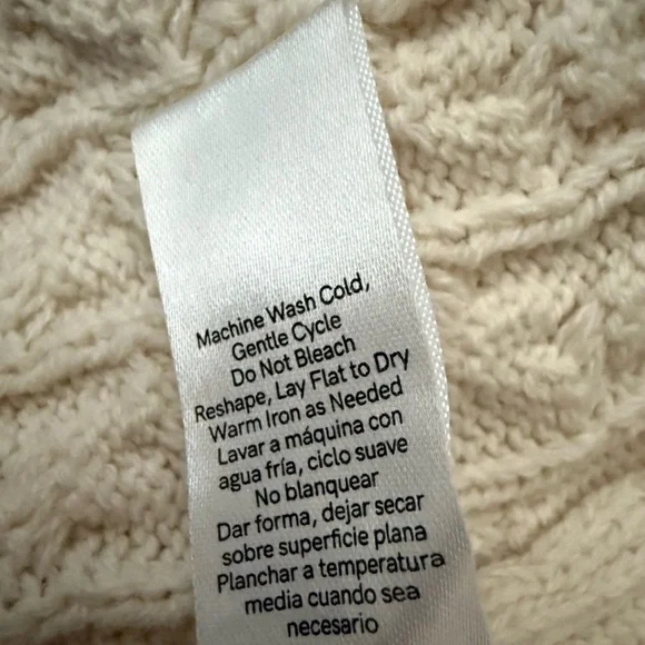 Venus Ivory Cable Knit Sweater Dress (Size L) - Picture 5 of 7